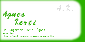 agnes kerti business card